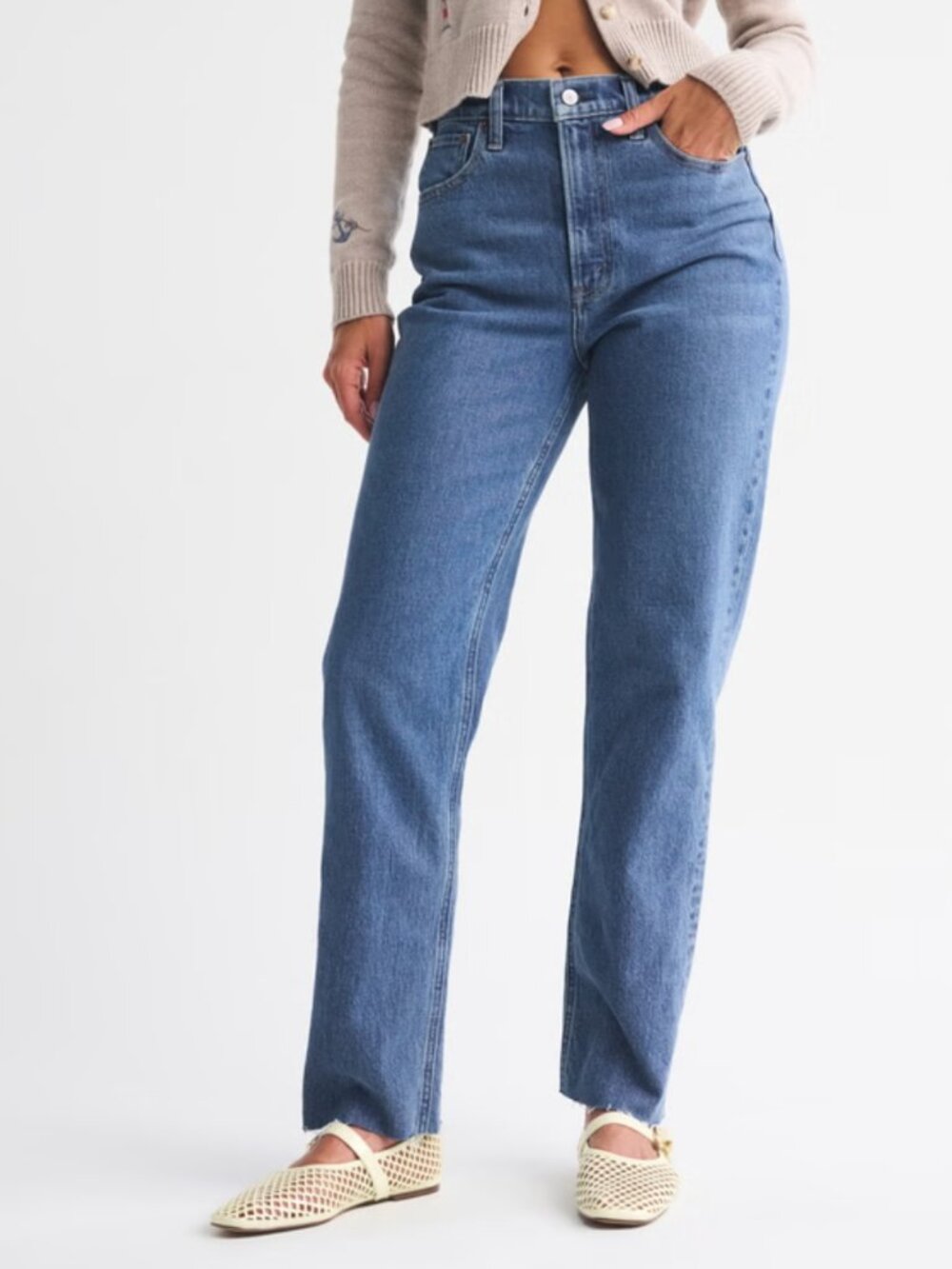 Abercrombie & Fitch The 90's Ultra Straight Ultra High Rise Jeans